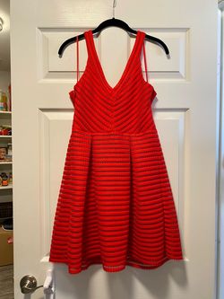 Express Red Size 8 Military Party A-line Dress on Queenly