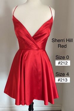 Sherri Hill Red Size 0 Military A-line Dress on Queenly