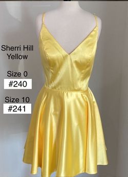 Sherri Hill Yellow Size 0 Military A-line Dress on Queenly