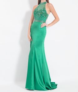 Marys Green Size 10 Floor Length Black Tie Mermaid Dress on Queenly