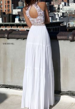 Sherri Hill White Size 0 Floor Length Straight Dress on Queenly