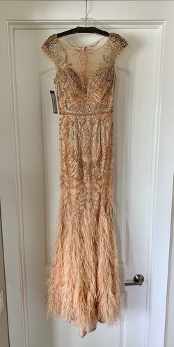 Terani Couture Pink Size 4 Peach Floor Length Mermaid Dress on Queenly