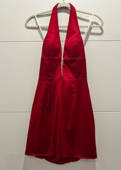 Sherri Hill Bright Red Size 6 Cocktail Dress on Queenly