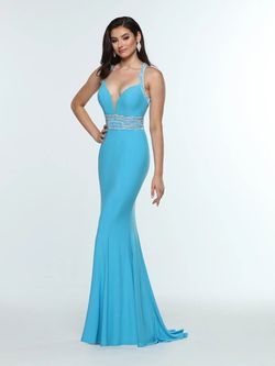 Style 31368 Zoey Grey Blue Size 0 Black Tie Mermaid Dress on Queenly
