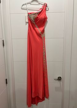 Tony Bowls Pink Size 2 One Shoulder Straight Dress on Queenly