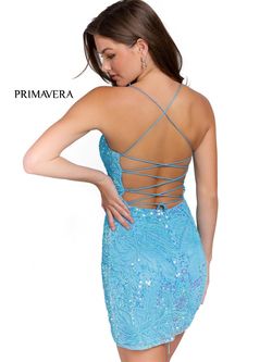 Style Eva Primavera Blue Size 00 Mini Floor Length Cocktail Dress on Queenly