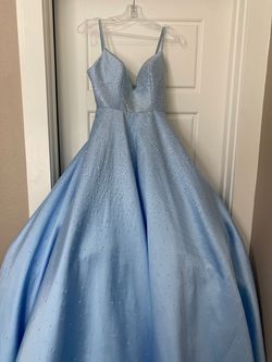 Sherri Hill Blue Size 0 Floor Length Bridgerton Ball gown on Queenly