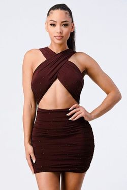 Style PD71615E Privy Multicolor Size 6 Cut Out Tall Height Cocktail Dress on Queenly