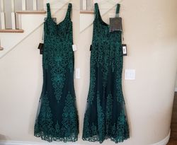Cinderella Divine  Green Size 8 Mermaid Floor Length Homecoming Jewelled Straight Dress on Queenly