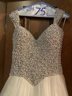 Sherri Hill White Size 6 Floor Length Prom 50 Off Cotillion Ball gown on Queenly