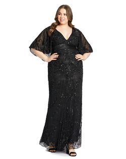 Style 5335F Mac Duggal Black Size 16 Tall Height Pageant Floor Length Straight Dress on Queenly