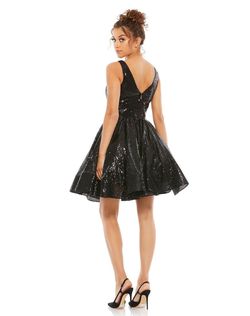 Style 48478I Mac Duggal Black Size 12 Tall Height Cocktail Dress on Queenly