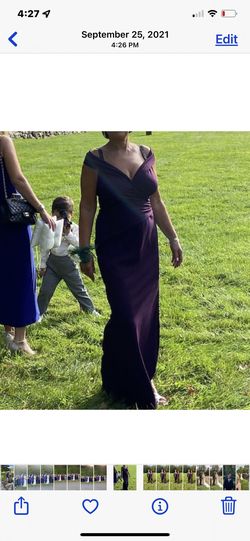 Ralph Lauren Purple Size 8 Floor Length Side slit Dress on Queenly