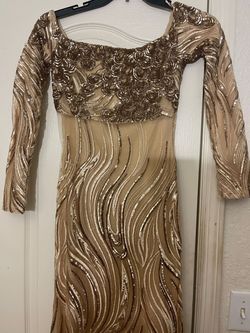 Windsor Gold Size 2 Black Tie Homecoming Pageant Mermaid Dress on Queenly