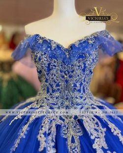 Style 1615 Blue Size 10 Ball gown on Queenly