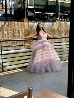 Sherri Hill Pink Size 16 Black Tie Prom Plus Size Ball gown on Queenly