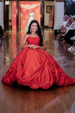 Sherri Hill  Red Size 4 Sherri Hill Floor Length Ball gown on Queenly