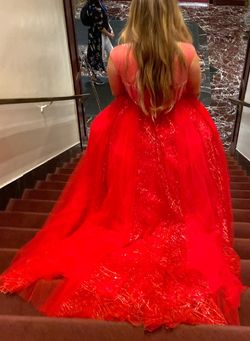 Love Baby J Couture Red Size 4 Black Tie Quinceanera Ball gown on Queenly