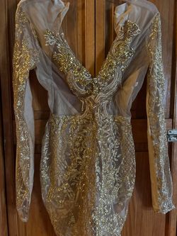 Gold Size 8 Mermaid Dress on Queenly