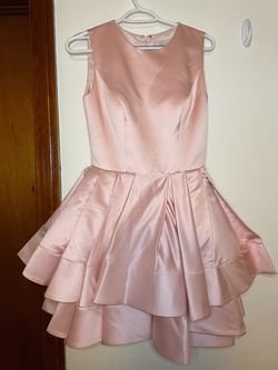 Ashley Lauren Pink Size 2 Midi Cocktail Dress on Queenly