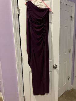 Lauren - Ralph Lauren Evening Purple Size 8 Medium Height Military Floor Length A-line Dress on Queenly