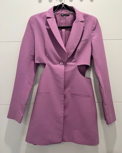 Zara Purple Size 2 Midi Free Shipping Blazer Cocktail Dress on Queenly