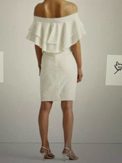 Calvin Klein White Size 4 Sunday Summer Cocktail Dress on Queenly