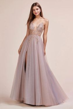 Style A0672 Andrea & Leo Couture Size 2 Pink A-line Dress on Queenly