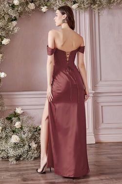 Style 7484 Cinderella Divine Black Size 6 Silk Side slit Dress on Queenly