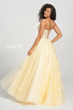 Style CL12202 Colette By Mon Cheri Yellow Size 2 Corset Black Tie Ball gown on Queenly