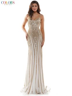 Style G664 Colors Gold Size 6 Pageant Floor Length Mermaid Dress on Queenly