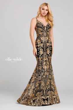 Style EW120024 Ellie Wilde Multicolor Size 6 Floor Length Prom Mermaid Dress on Queenly