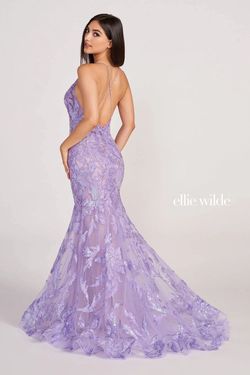 Style EW34110 Ellie Wilde Purple Size 6 Mermaid Dress on Queenly