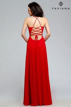 Style 7747 Faviana Red Size 2 Prom A-line Dress on Queenly