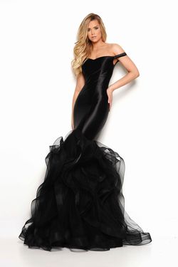 Style 7008 Jasz Couture Pink Size 0 Floor Length Black Tie Prom Mermaid Dress on Queenly