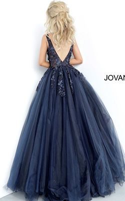 Style 55634 Jovani Blue Size 6 Pageant Floor Length Ball gown on Queenly