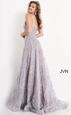 Style JVN06474 Jovani Purple Size 4 Sheer Floor Length A-line Dress on Queenly