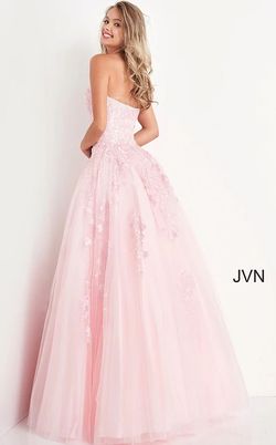 Style JVN1831 Jovani Pink Size 8 Black Tie Tall Height A-line Dress on Queenly