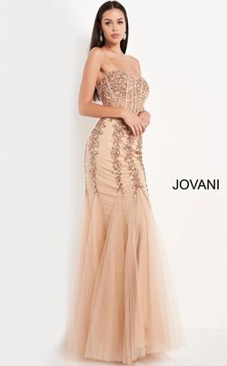 Style 5908 Jovani Gold Size 14 Pageant Floor Length Mermaid Dress on Queenly