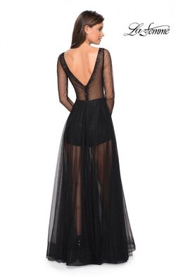 Style 27652 La Femme Black Size 2 Tall Height Prom A-line Dress on Queenly
