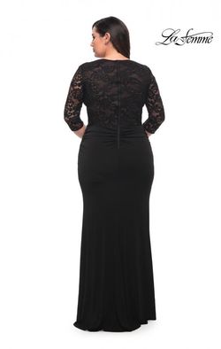 Style 29586 La Femme Black Tie Size 22 Plus Size Floor Length Mermaid Dress on Queenly