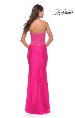 Style 30696 La Femme Pink Size 4 Jersey Mermaid Dress on Queenly