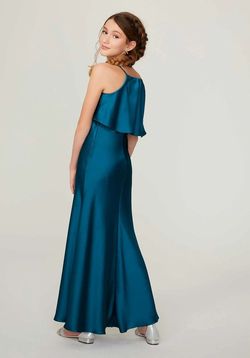 Style 13214 Morilee Blue Size 10 Tall Height Black Tie Military Straight Dress on Queenly
