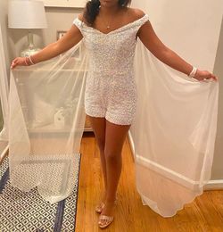 Marc Defang White Size 2 Euphoria Bridal Shower Bachelorette Jumpsuit Dress on Queenly