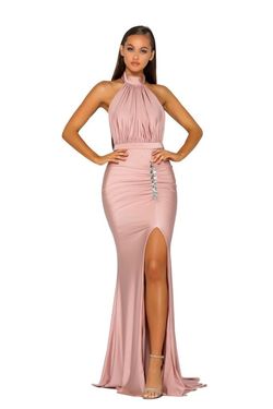 Style PS5007 Portia & Scarlett Pink Size 2 Fitted Tall Height Mermaid Dress on Queenly