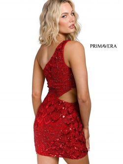Style 3504 Primavera Couture Red Size 0 Black Tie Homecoming Prom Cocktail Dress on Queenly