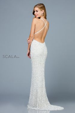Style 47551 Scala White Size 6 Mermaid Dress on Queenly