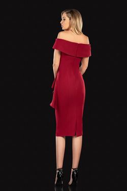 Style 2021C2625 Terani Couture Red Size 4 Burgundy Floor Length Free Shipping Cocktail Dress on Queenly