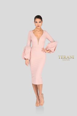 Style 1912C9643 Terani Couture Pink Size 14 Tall Height Floor Length Euphoria Cocktail Dress on Queenly