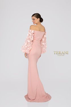 Style 1911E9128 Terani Couture Pink Size 12 Floor Length Free Shipping Mermaid Dress on Queenly